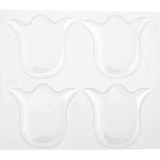 Epoxy Sticker, Tulip 1" Clear 10/pk