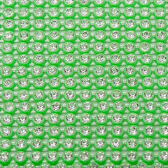 Plastic 2.4mm Neon Green Rhinestone Banding 10yd/pk