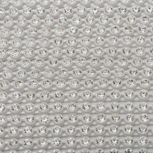 Bande en plastique avec strass blancs de 2,4 mm 10 yd/pk