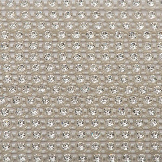 Plastic 2.4mm Clear Rhinestone Banding 10yd/pk