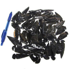 Obsidian Black Arrowheads - Each