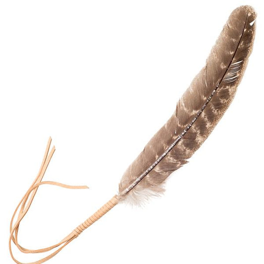 Smudge Feather with Leather Wrap 1/pk