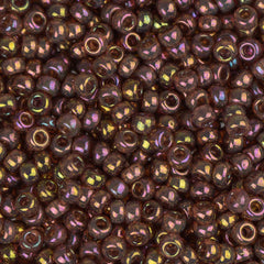 11/0 Miyuki Seed Beads #0301 Dark Topaz Rainbow Gold Luster 22g