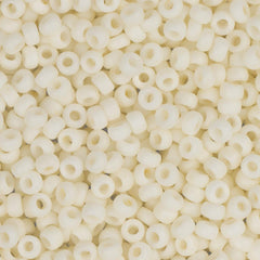 11/0 Miyuki Seed Beads #2021 Opaque Matte Cream 22g