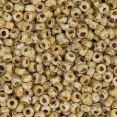 11/0 Miyuki Seed Beads #4512 Opaque Yellow Picasso 22g