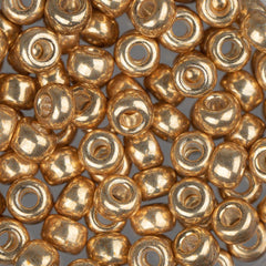 6/0 Miyuki Seed Beads #1052 Galvanized Gold 22g
