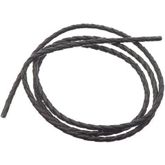 3mm Braided Leather Bolo Cord Black 36"