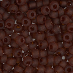 8/0 Miyuki Seed Beads #0134F Dark Topaz Matte 22g