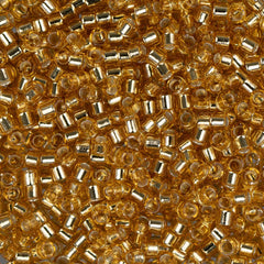 11/0 Delica Bead #0042 Silver Lined Gold 50g Bag
