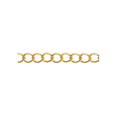 Chain Curb 3.5x5mm Links Brass 1m