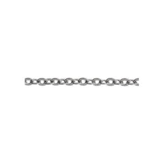 Chain Rolo 2x2.5mm Links Rhodium 1m