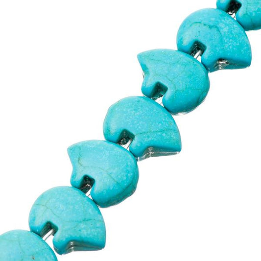 13x18mm Turquoise Blue Zuni Bear (Synthetic) Beads 31/Strand