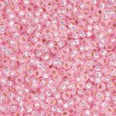 15/0 Miyuki Seed Beads #0643 Pink S/L Dyed Alabaster 22g