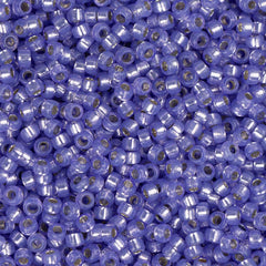 15/0 Miyuki Seed Beads #0649 Violet S/L Alabaster 22g