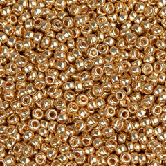 15/0 Miyuki Seed Beads #1052 Galvanized Gold 22g