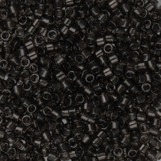 11/0 Delica Bead #1319 Dark Grey Charcoal Transparent 5.2g