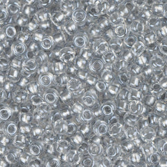 11/0 Miyuki Seed Beads #0242 Sparkle Pewter Lined Crystal 22g