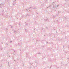 11/0 Miyuki Seed Beads #0272 Pink Lined Crystal AB 22g