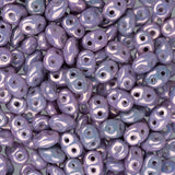 *Czech Superduo Beads 24g Vega On Chalk