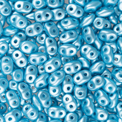Czech Superduo Beads 24g Pastel Aqua