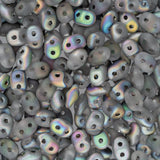 Czech Superduo Beads 24g Cristal Vitrail Mat