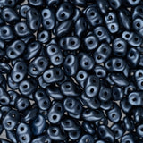 *Czech Superduo Beads 24g Pastel Montana Blue