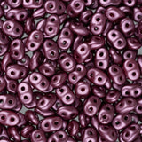 *Czech Superduo Beads 24g Pastel Burgundy