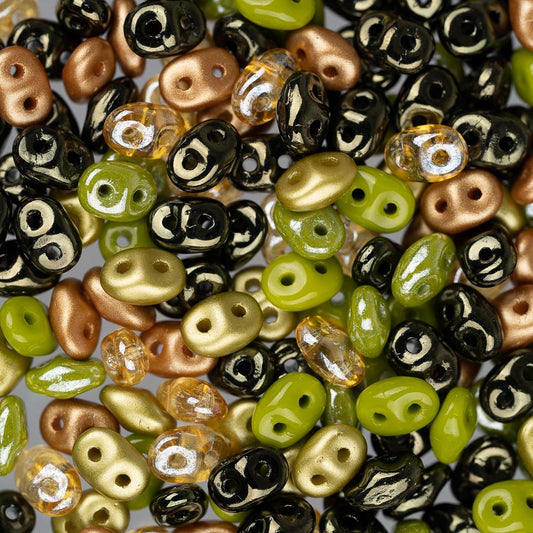 *Czech Superduo Beads 24g Rainforest