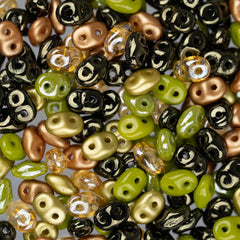 Czech Superduo Beads 24g Rainforest