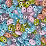 *Czech Superduo Beads 24g Cotton Candy