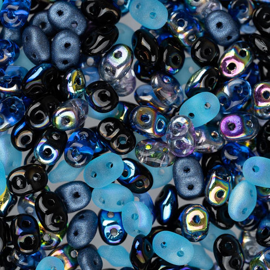Perles Tchèques Superduo 24g Minuit