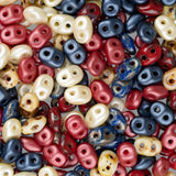 Czech Superduo Beads 24g Old Glory
