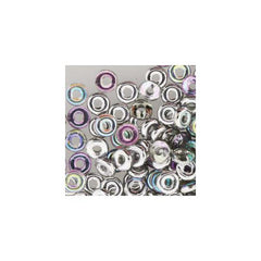 *Czech O Beads 8.1g Crystal Silver Rainbow