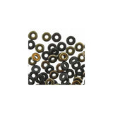 *Czech O Beads 8.1g Jet Valentinite