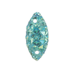 Turquoise AB 7x15mm Navette Sew On Stone #9050-07 20/pk