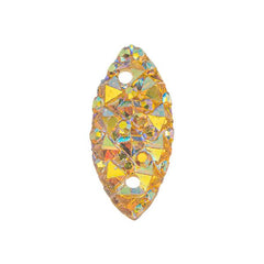 Citrine AB 7x15mm Navette Sew On Stone #9050-15 20/pk