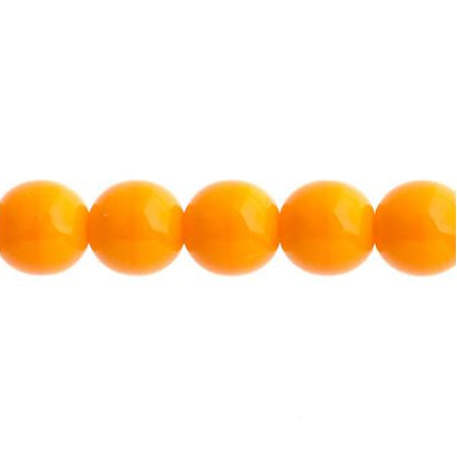 Czech Round Druk Beads 3mm Opaque Orange 62/strand