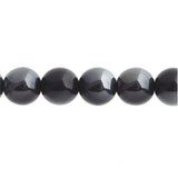 Czech Druk 3mm Beads 62/strand Opaque Jet Hematite
