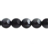 Czech Round Druk Beads 3mm Opaque Jet 62/strand