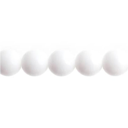 Czech Round Druk Beads 3mm Opaque White 62/strand