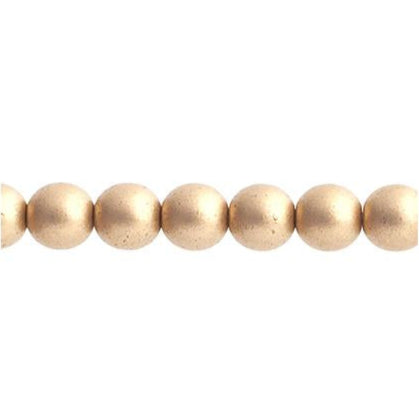 Czech Round Druk Beads 3mm Opaque Gold 62/strand