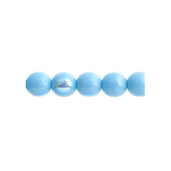 Czech Druk 3mm Beads 62/strand Opaque Blue Turquoise AB