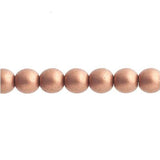 Czech Druk 3mm Beads 62/strand Opaque Copper