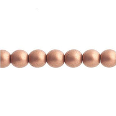 Czech Druk 3mm Beads 62/strand Opaque Copper