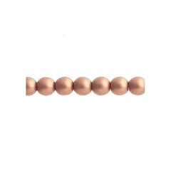 Czech Druk 3mm Beads 62/strand Opaque Copper