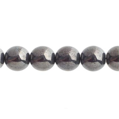 Czech Round Druk Beads 3mm Opaque Gunmetal 62/strand