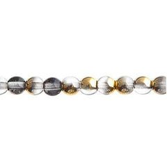 Czech Druk 3mm Beads 62/strand Trans Crystal Aurum