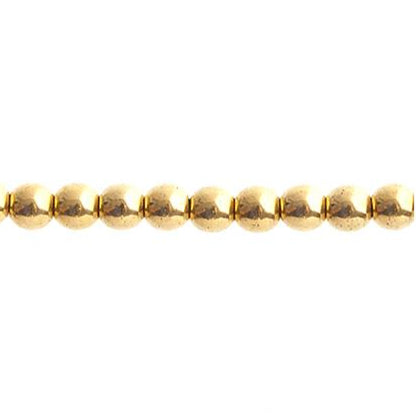 Czech Round Druk Beads 3mm Transparent Crystal Aurumx2 62/strand