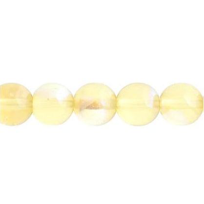 Czech Round Druk Beads 3mm Transparent Jonquil AB 62/strand
