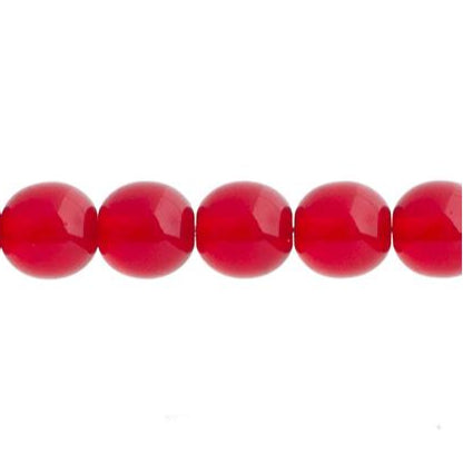 Czech Round Druk Beads 3mm  Transparent Siam 62/strand